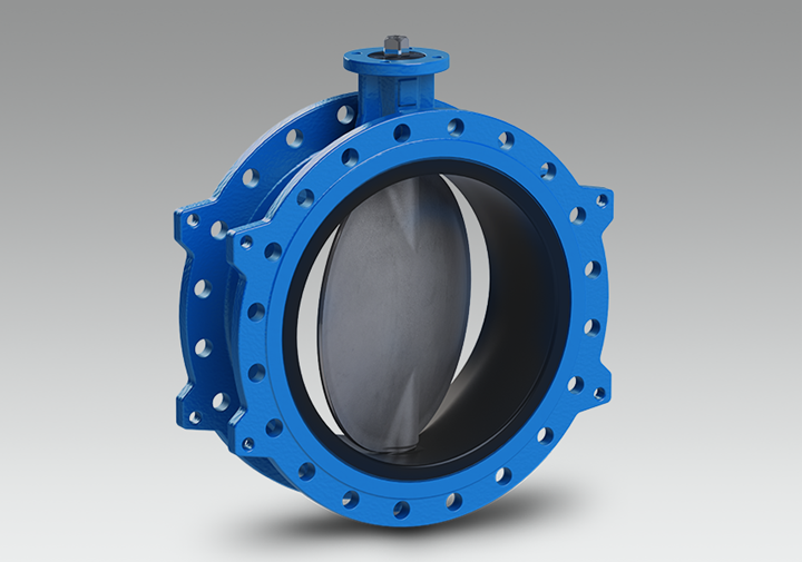 Animation of a butterfly valve serie 75