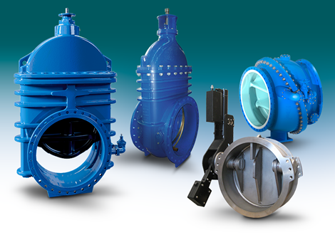 Gate valves and check valves for dams, reservoirs and hydropower