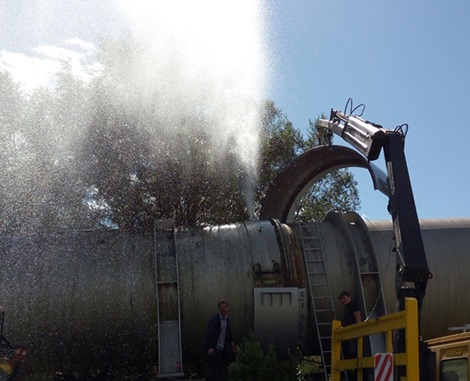 HydroCos encapsulation collar being installed 