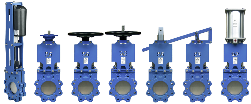 Selection of AVK knife gate valves
