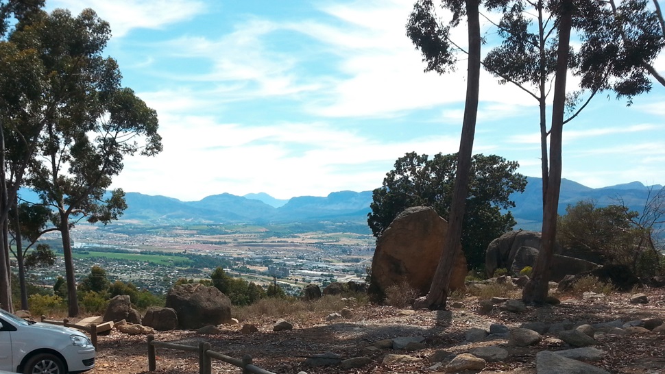 View from Drakenstein meulwater treatment works in South Africa