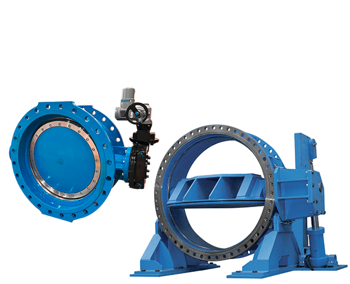 Butterfly valves for dams and reservoirs