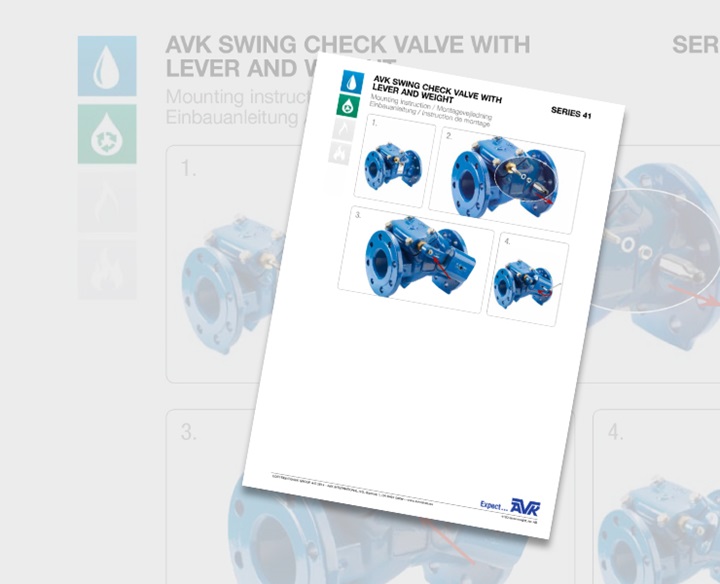 Manual instruction, swing check valve lever weight